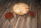 Rare Antique Child s Ice Cream Parlor Bistro Set Royal Metal Manufacturing Early