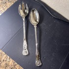 Set Of Vintage Silver Plated Fb Rogers Serving Spoons