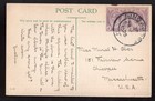 Straits Settlements Stamps 1925 4c Pair On Singapore Postcard To Usa  Raffles