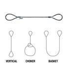 3 4  X 40  Ft Wire Rope Choker Sling Rigging Lifting Towing Tree Strap Crane Tow