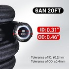10 20ft 6an 3 8  E85 Ptfe Ls Swap Efi Fuel Line Fitting Nylon Braided Fuel Kit
