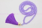 Aaa 8mm 108 Lavender Jade Gems Tibetan Buddhist Prayer Beads Mala Necklace