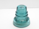 Vintage Hemingray No  40 Blue   Green  Glass Insulator 4  H Pointed Drip Edge