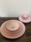 Vtg 50 s Mid Century Taylor Smith Taylor Pink Dwarf Pine  Service For 4 28 Piece