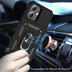 For Iphone 16 Plus 6 7in Case Shockproof Ringstand Lens Cover   Tempered Glass