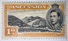 Travelstamps  1938-1953 Ascension Stamps 1d  Perf 13  Mint  Og  Hinged