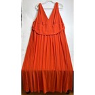 Ever Pretty Burnt Orange V-neck Ruched Waist Maxi Dress Plus Size Us 24