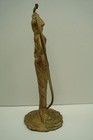 Vintage Art Nouveau Cast Metal Female Figure Decorative Statue Rare