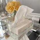 Clear Acrylic Tissue Box Holder With Cover  Tissue Dispenser Box Case8797