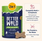 Better Wild Dental   Multivitamin For Dogs Soft Chews 60 Count  Fresh Breath