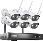 Zosi 8ch 3mp 6pk Camera Wifi Security Camera System Two-way Audio Outdoor Ip66