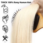 Clip In Extensions Thick Double Weft Remy Human Hair Full Head Blonde balayage
