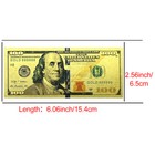 7pcs set In Envelope Us 1 2 5 10 20 50 100 Dollars Gold Foil Plastic Banknotes