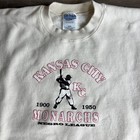 Vtg Kansas City Monarchs Sweatshirt Mens Fits 2xl Xxl Negro League Baseball 90s