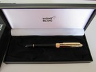 Montblanc Meisterstuck Solitare Doue Gold   Black Ballpoint Pen 35989 Very Clean