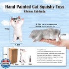 Big Hand Painted Cat Squishy Toys   large Cute Ultra Soft Kitty Squeeze Fidget 