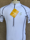 Cerv  lo 3 4 Zip Short Sleeve White Cycling Jersey Shirt Men s Small   Nwt