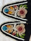 Vintage Native American Hand Beaded Moccasin Tops Antique Iroquois 1900s