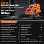 2026 Upgraded 23hp Mini Skid Steer Tracked Loader Twin Cylinder Gas Engine