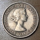 1953 Great Britain 6 Pence Wedding Coin