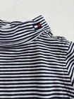 Tommy Hilfiger Navy white Striped Knit Turtleneck Bodysuit 3-6m Unisex