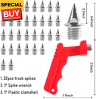 32pcs 1 4 Inch Track Spikes - Stainless Steel Pyramid Spikes For Track Shoes  Cr