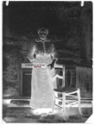 Plate Glass Photo Antique Black And White Negative 9x12 Cm Woman Glass Plate