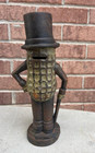 Vintage Original Cast Iron Mr  Peanut Bank   11 5 Inches Tall- Original Paint