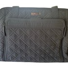 Vera Bradley Stroll Around Baby Work Travel Diaper Shoulder Bag Gray Quilted