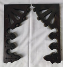2 Pierce Carved Antique Victorian Walnut Gingerbread Brackets Corbels 10 3 4 h