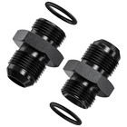 2pcs 8an Male To 8an Orb Male Flare Fitting Adapter With O-ring  8an To 8an