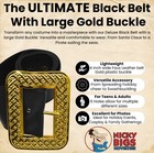 Adult Deluxe Pirate Profressional Santa Belt Suit Big Gold Buckle Claus Costume