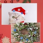 200pcs Wooden Snowflake Buttons Decorative Christmas Buttons Blue White