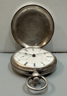 Waltham S18 Civil War Period Silver Hunter Case Pocket Watch  Circa 1859 16622