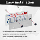 2 X Car License Plate Frame Covers Transparent Unbreakable License Plate Protect