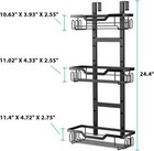 Over The Door Shower Caddy  Hanging Shower Organizer Storage  3-tier Black Over