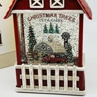 Cracker Barrel Christmas Barn Glitter Globe In Box - Works