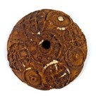 Ancient Pre Columbian Clay Pottery Spindle Whorl Textile Andean Moche Chimu Inca