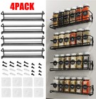 4pack Kitchen Spice Rack Organizer Storage Shelf Cabinet Jar Holder Wall Mounted