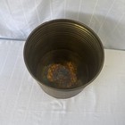 Vintage 9 X 11 Brass Planter Pot Can Textured Patina Made In India