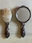 Antique Art Nouveau Sterling Maiden Vanity Brush mirror Set