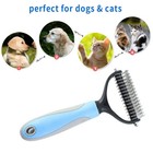 Professional Pet Grooming Tool 2 Sided Undercoat Dog Cat Shedding Comb Brush Pet