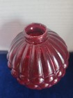 Lightning Rod Ball Red  Grapes Glass 14 In  D not Old 