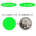 Starliboo Fluorescent Green Dot Stickers 1 Inch Round Color Coding Circle Dot   