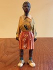 Rare Adrian Woodall Wood Carving 1930   s Black Folk Art Americana