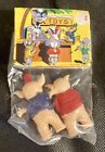 Vintage Dimestore 1960 Hand Painted Plastic Pigs Nos Original Pack Hong Kong