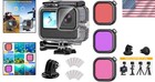 Gopro Hero 12 11 10 9 Waterproof Dive Kit With 3 Color Filters   Tripod Adapter