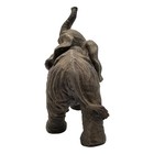 Realistic Baby Elephant Figurine Trunk Up Good Luck Statue Resin Home Decor 5 