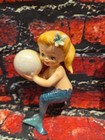 Original 1950 s Mcm Lefton Set Of 3 Mermaid Ceramic Wall Plaques Red Headed