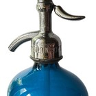 Vintage Zarrow Bottling Works Cobalt Blue Seltzer Siphon Bottle Paterson Nj